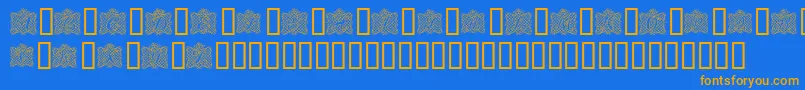 RibbonCaps Font – Orange Fonts on Blue Background