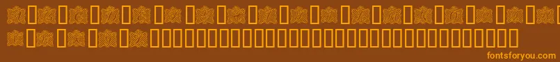 Шрифт RibbonCaps – оранжевые шрифты на коричневом фоне