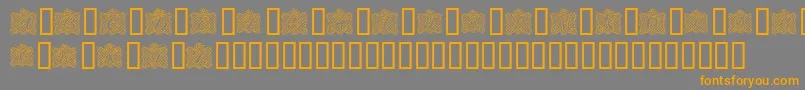 RibbonCaps-fontti – oranssit fontit harmaalla taustalla