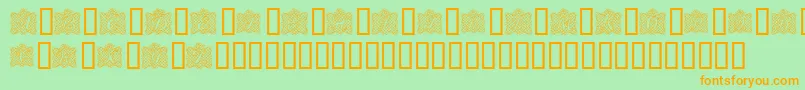 RibbonCaps Font – Orange Fonts on Green Background
