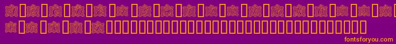 RibbonCaps Font – Orange Fonts on Purple Background