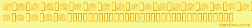 RibbonCaps Font – Orange Fonts on Yellow Background