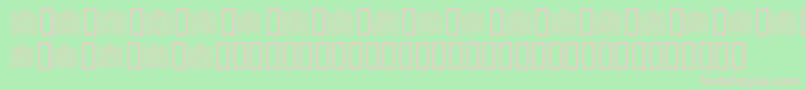 RibbonCaps Font – Pink Fonts on Green Background