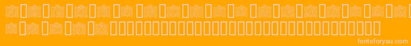 RibbonCaps Font – Pink Fonts on Orange Background