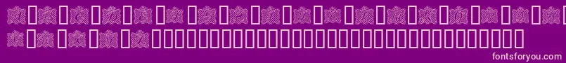 RibbonCaps Font – Pink Fonts on Purple Background