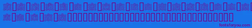 RibbonCaps Font – Purple Fonts on Blue Background