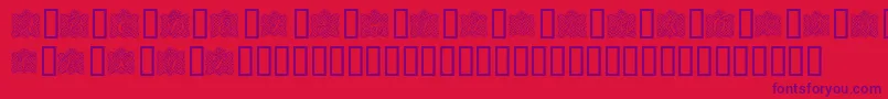 RibbonCaps Font – Purple Fonts on Red Background