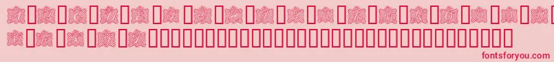RibbonCaps Font – Red Fonts on Pink Background