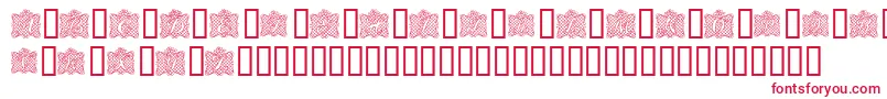 RibbonCaps Font – Red Fonts on White Background
