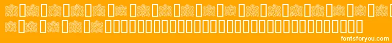 fuente RibbonCaps – Fuentes Blancas Sobre Fondo Naranja