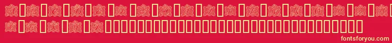 RibbonCaps Font – Yellow Fonts on Red Background