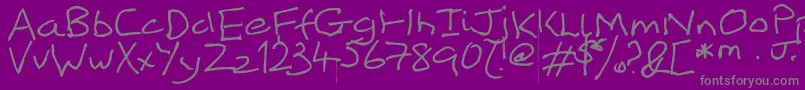 Fonte Mikeodial – fontes cinzas em um fundo violeta