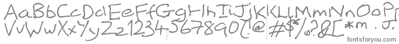 Mikeodial-fontti – harmaat kirjasimet valkoisella taustalla