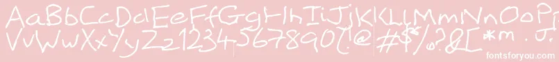 Mikeodial Font – White Fonts on Pink Background