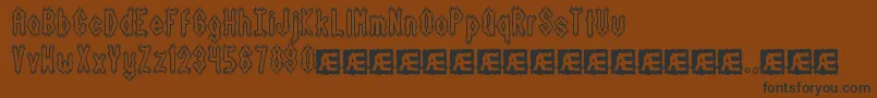 fuente DarkSideBrk – Fuentes Negras Sobre Fondo Marrón