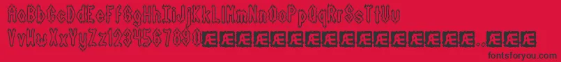 DarkSideBrk Font – Black Fonts on Red Background