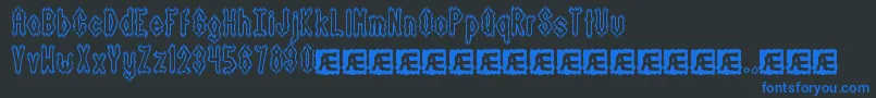 Шрифт DarkSideBrk – синие шрифты на чёрном фоне