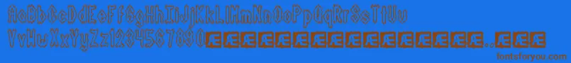 fuente DarkSideBrk – Fuentes Marrones Sobre Fondo Azul