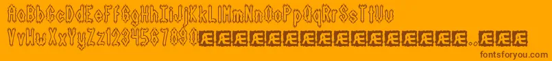 Шрифт DarkSideBrk – коричневые шрифты на оранжевом фоне