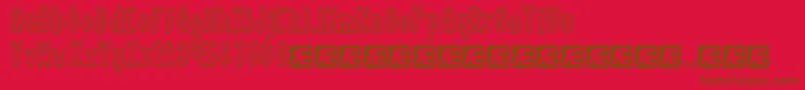 DarkSideBrk Font – Brown Fonts on Red Background