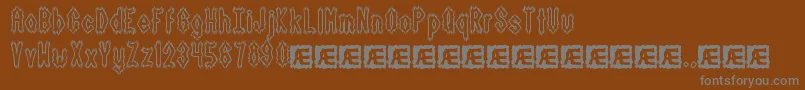 Fonte DarkSideBrk – fontes cinzas em um fundo marrom