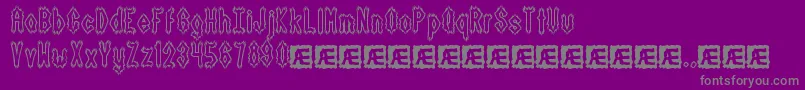 DarkSideBrk Font – Gray Fonts on Purple Background