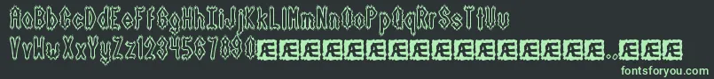 Шрифт DarkSideBrk – зелёные шрифты на чёрном фоне