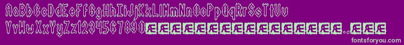 DarkSideBrk Font – Green Fonts on Purple Background
