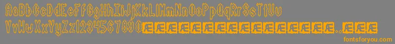 Fonte DarkSideBrk – fontes laranjas em um fundo cinza