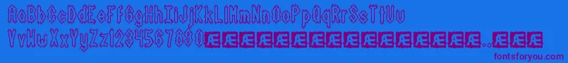 DarkSideBrk Font – Purple Fonts on Blue Background