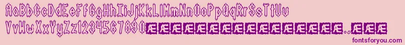 DarkSideBrk Font – Purple Fonts on Pink Background