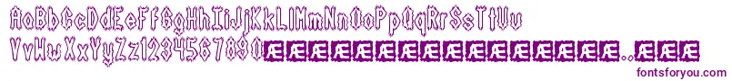 DarkSideBrk Font – Purple Fonts on White Background