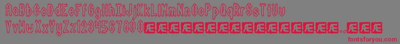 DarkSideBrk Font – Red Fonts on Gray Background
