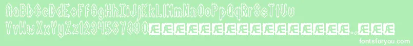 DarkSideBrk Font – White Fonts on Green Background