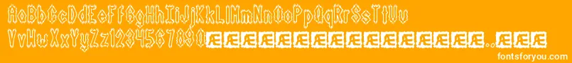 DarkSideBrk Font – White Fonts on Orange Background