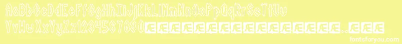 DarkSideBrk Font – White Fonts on Yellow Background