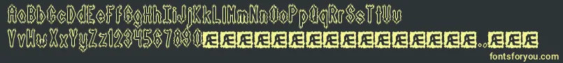 Fonte DarkSideBrk – fontes amarelas em um fundo preto