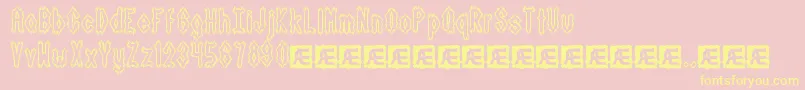 Шрифт DarkSideBrk – жёлтые шрифты на розовом фоне