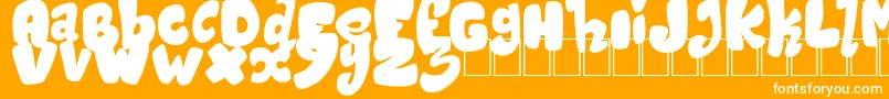 フォントMagicSound – オレンジの背景に白い文字