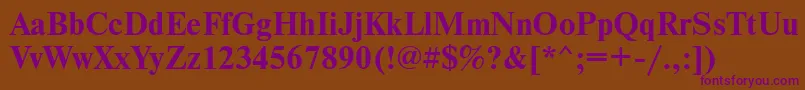 NewtonisocttBold Font – Purple Fonts on Brown Background