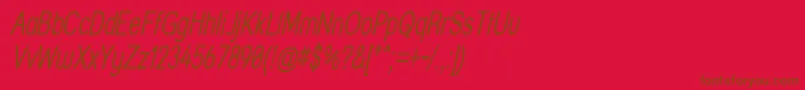 StreetThinItalic Font – Brown Fonts on Red Background
