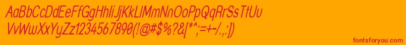fuente StreetThinItalic – Fuentes Rojas Sobre Fondo Naranja