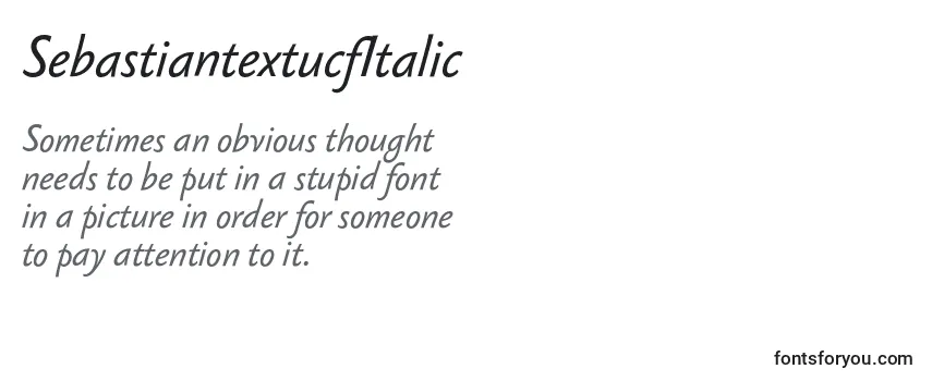 Review of the SebastiantextucfItalic Font