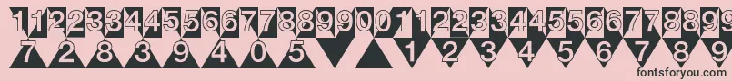 DeconumbersLhTriangle Font – Black Fonts on Pink Background