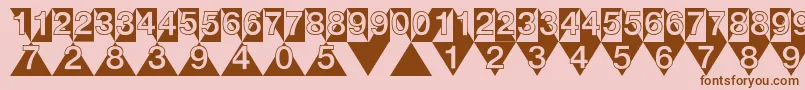 DeconumbersLhTriangle Font – Brown Fonts on Pink Background