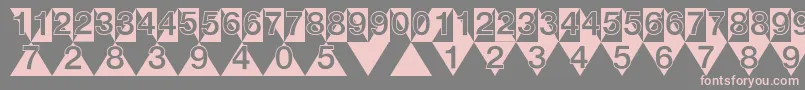 DeconumbersLhTriangle Font – Pink Fonts on Gray Background
