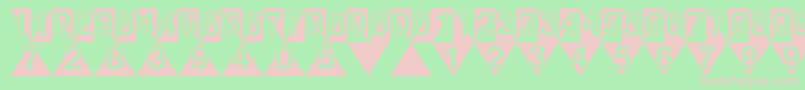 DeconumbersLhTriangle Font – Pink Fonts on Green Background