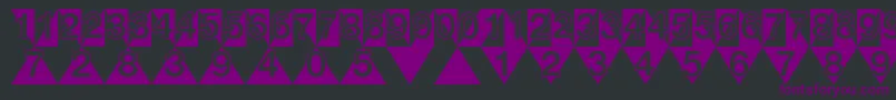 DeconumbersLhTriangle Font – Purple Fonts on Black Background