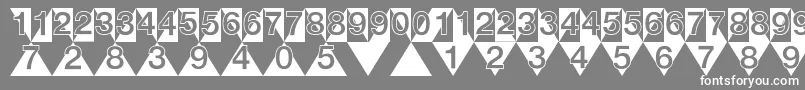 DeconumbersLhTriangle Font – White Fonts on Gray Background