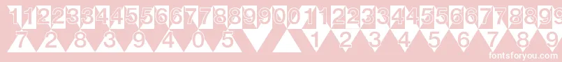 DeconumbersLhTriangle Font – White Fonts on Pink Background